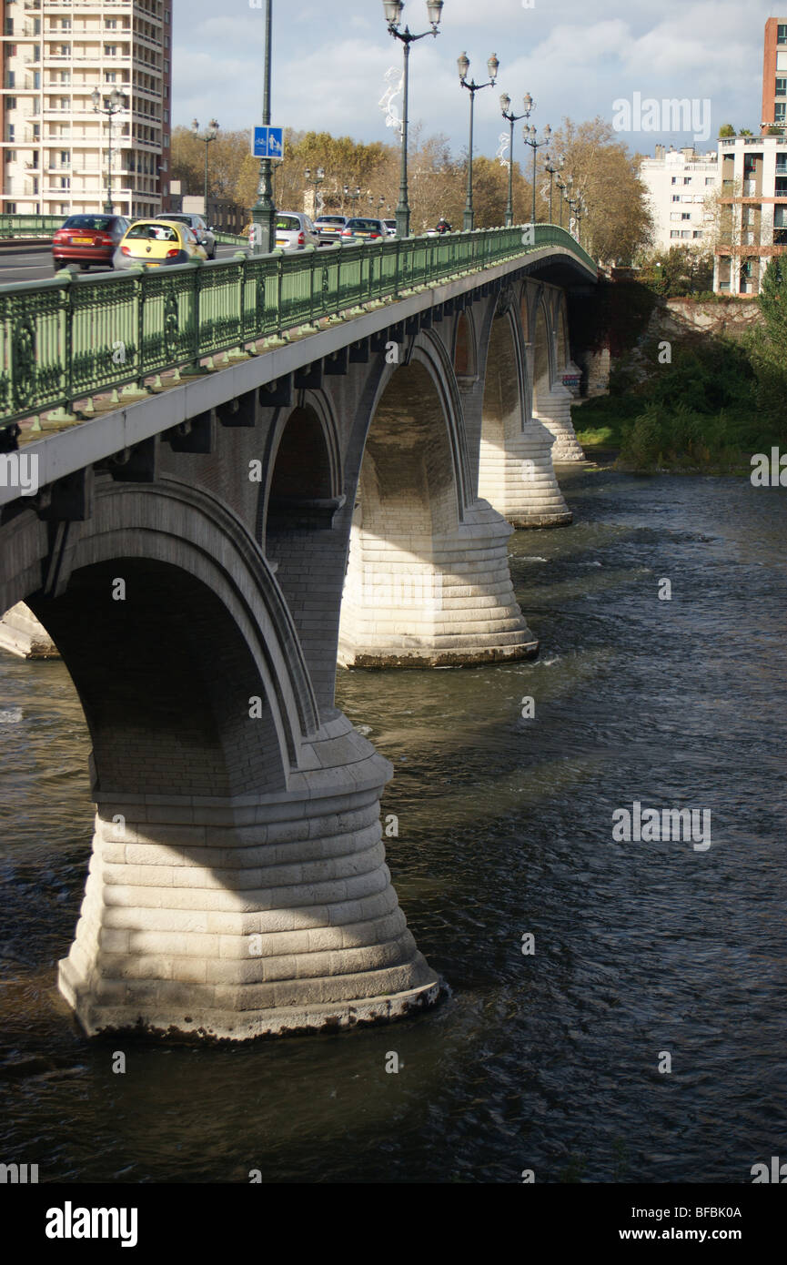 Pont des Catalans von Paul Séjourné, 1908, Toulouse, Haute-Garonne, Midi - Pyréneés, Occitanie, Frankreich Stockfoto