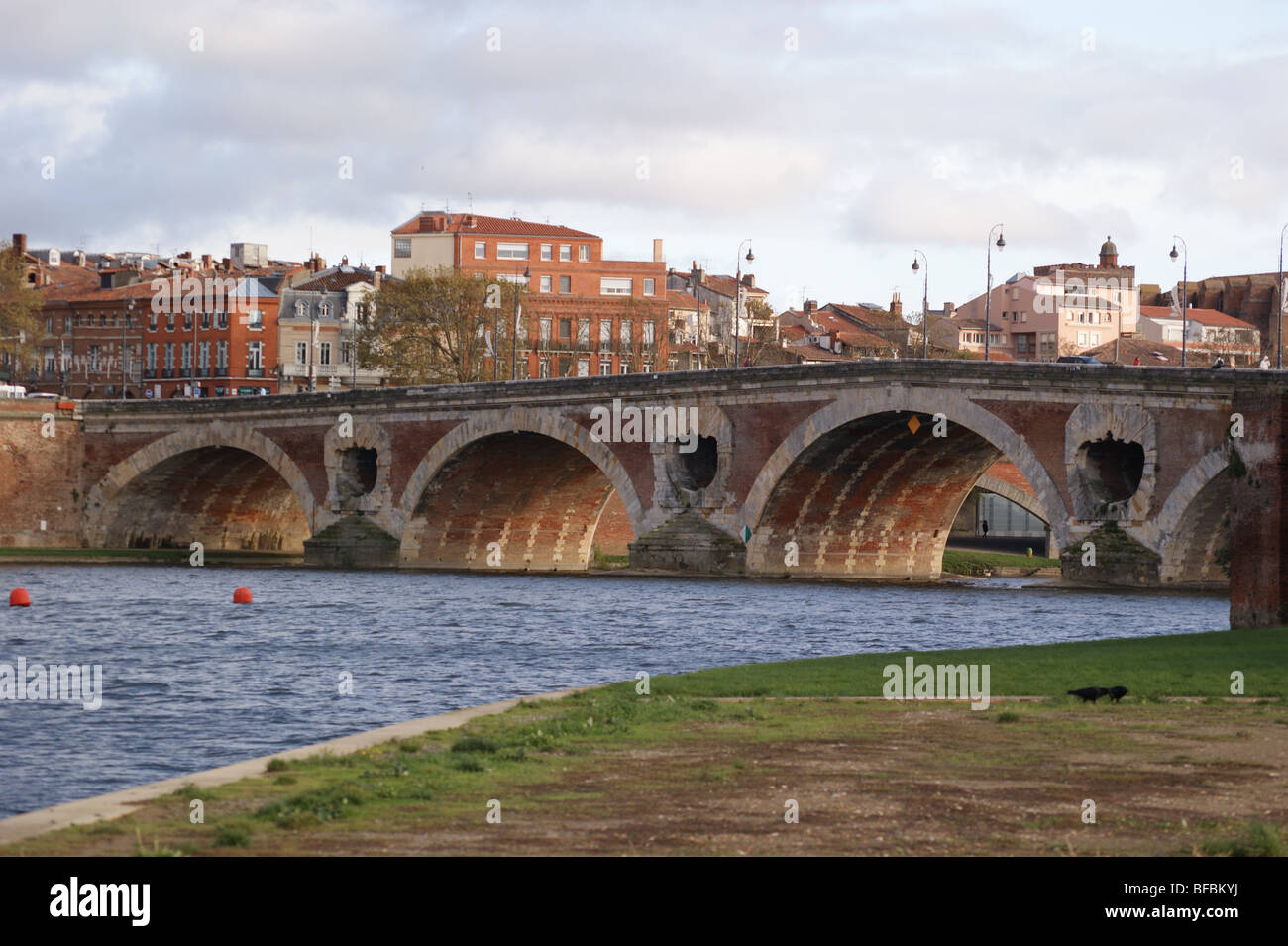 Pont Neuf, Fluss Garonne, Toulouse, Haute-Garonne, Midi - Pyréneés, Occitanie, Frankreich Stockfoto