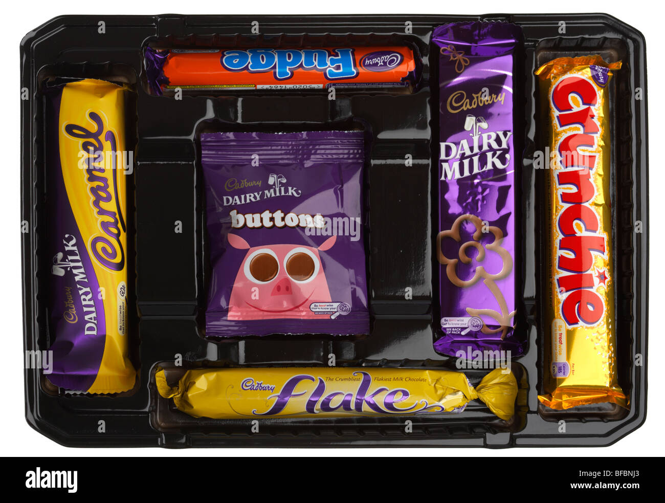 Cadbury-Auswahl-Box für Kinder zu Weihnachten Stockfoto