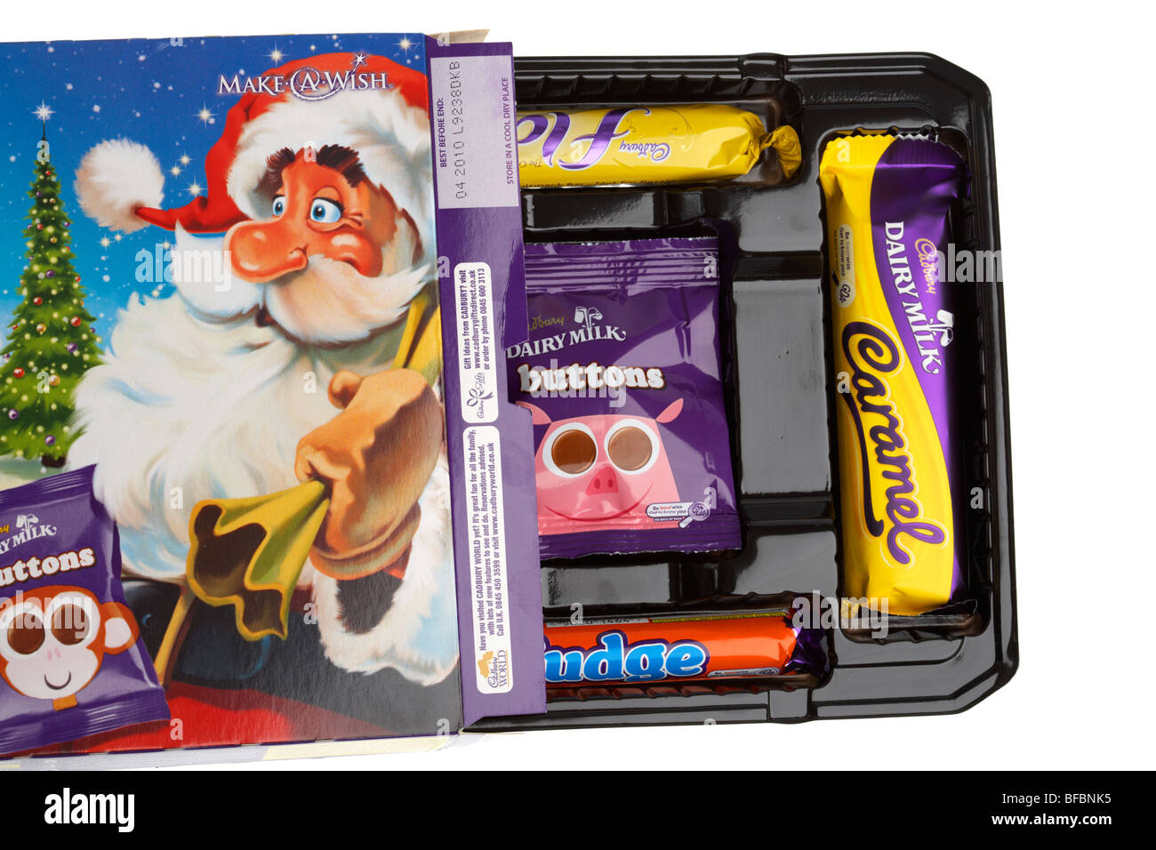 Cadbury-Auswahl-Box für Kinder zu Weihnachten Stockfoto