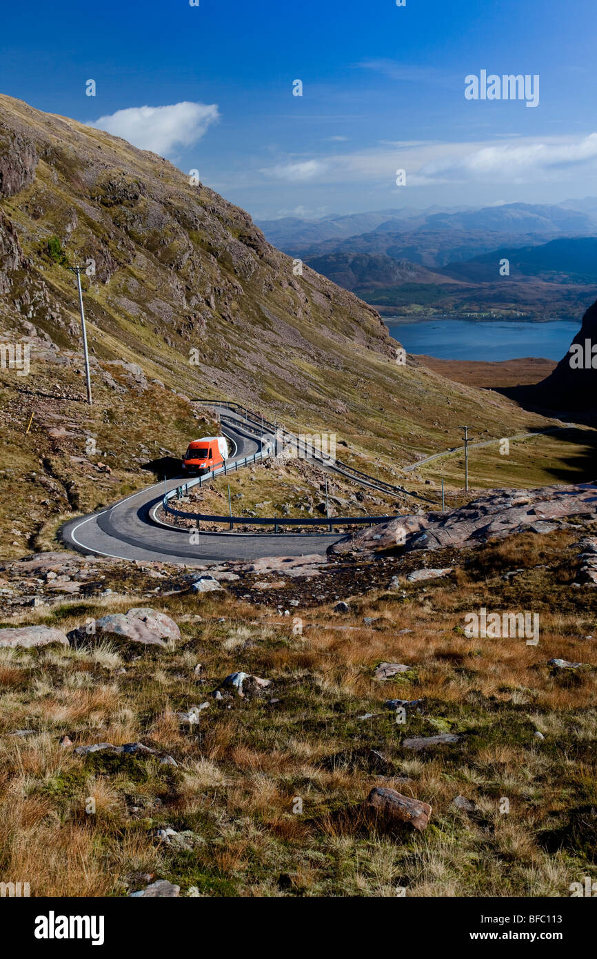 Straße nach Applecross (Bealach Na Ba, Pass des Viehs) Stockfoto
