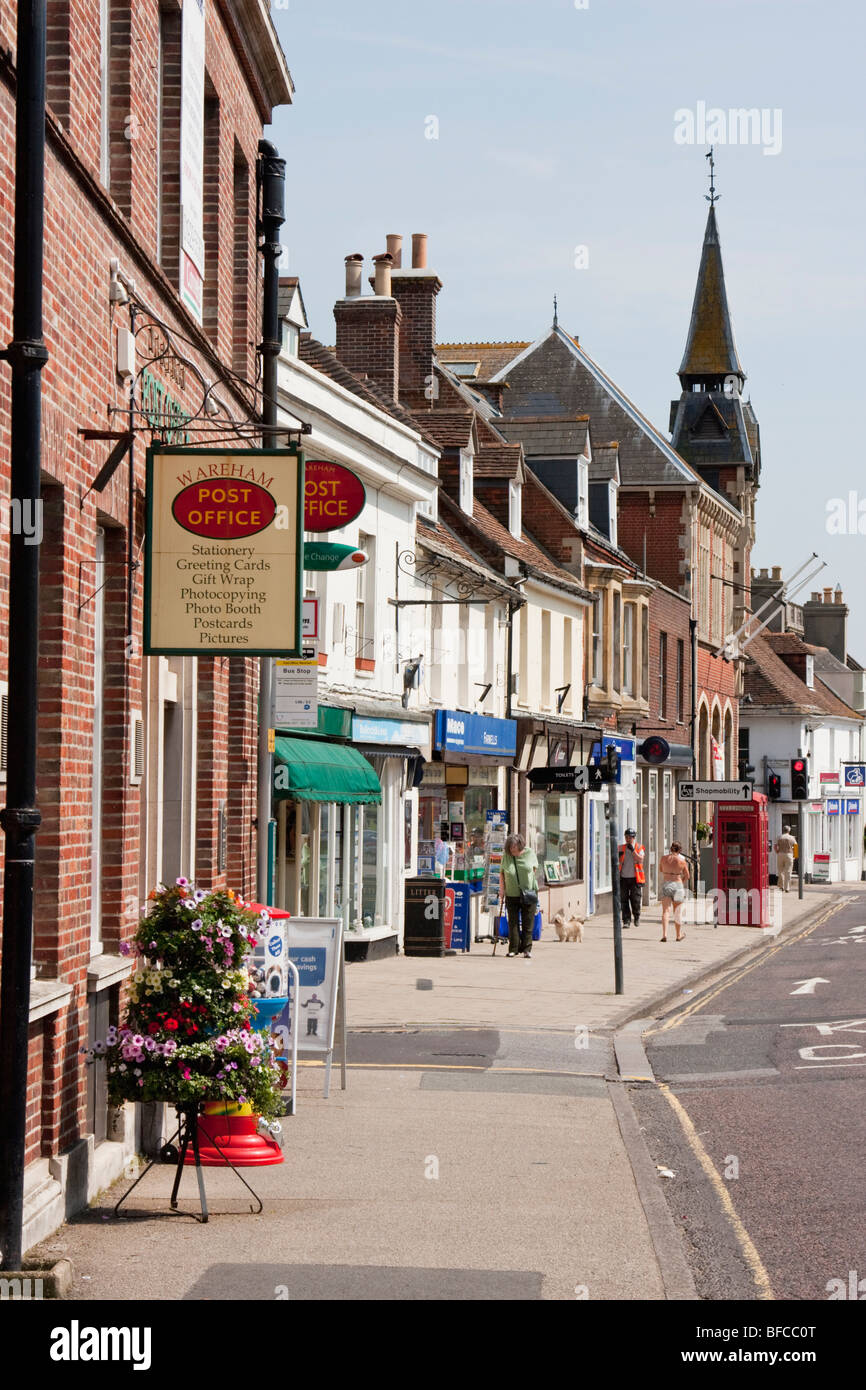 Wareham High Street in Dorset, England Stockfoto