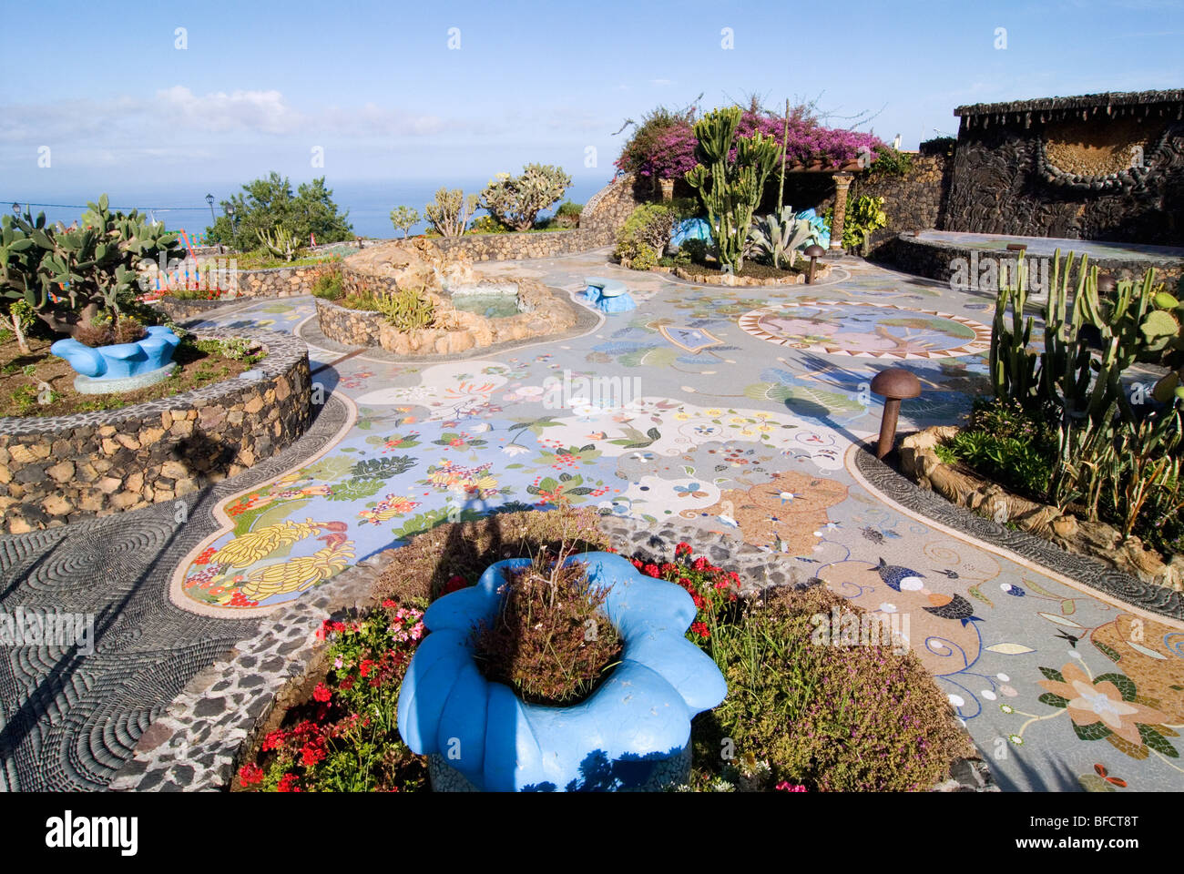 Plaza La Glorieta in Las Manchas, La Palma, Kanarische Inseln, Spanien, Europa. Stockfoto