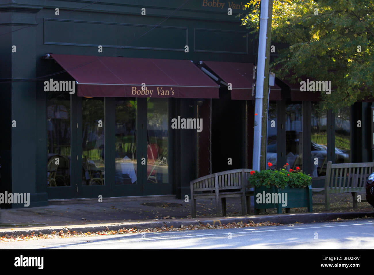 Bobby Van Restaurant, ein beliebtes Restaurant und eine Bar, Bridgehampton, Long Island, NY Stockfoto