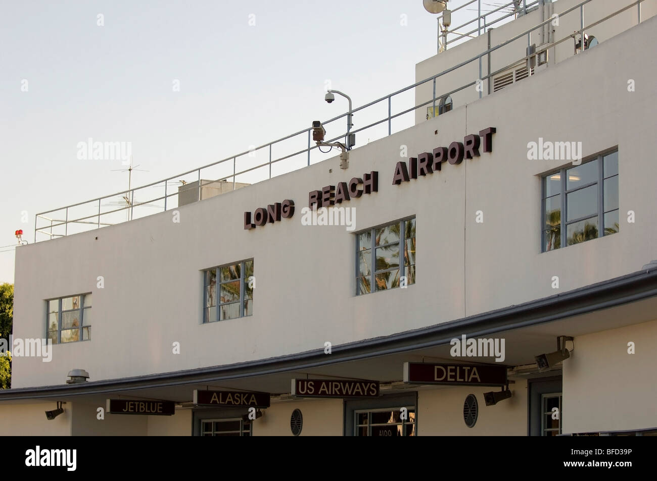 Terminalgebäude Flughafen Long Beach, Kalifornien, Stockfoto