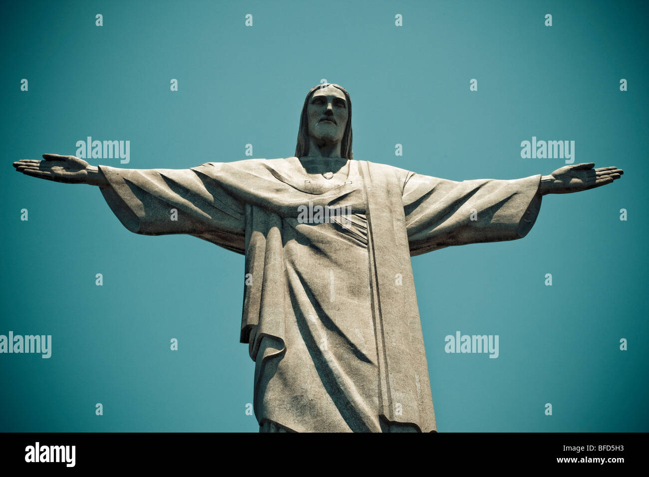 Christus der Erlöser Corcovado Rio De Janeiro Brasilien Stockfoto