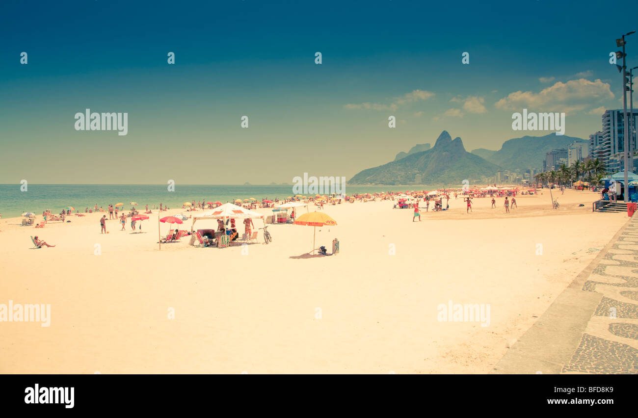 Ipanema Strand Rio de Janeiro Stockfoto