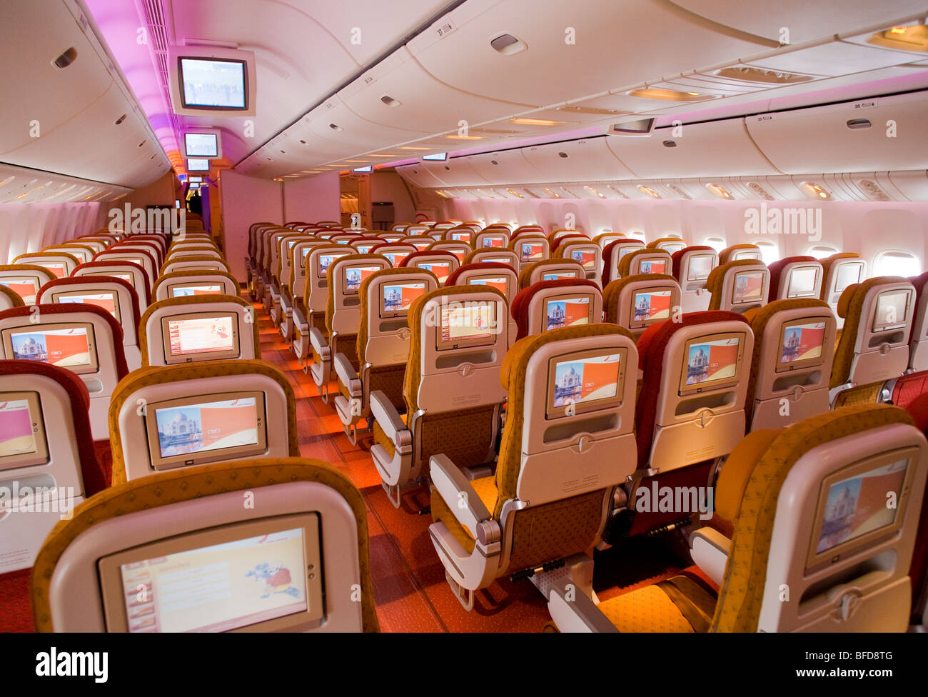 Kabine Der Air India Boeing 777 Anzeigen In Kampf