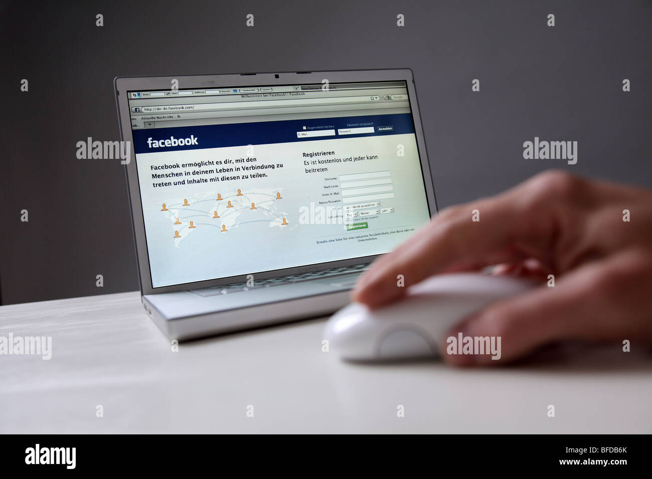 Facebook-Internetseite: soziale Online-Netzwerke Stockfoto