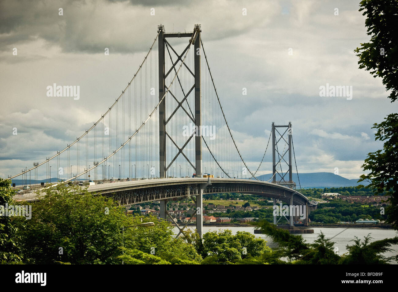 Forth Road Bridge, Schottland Stockfoto