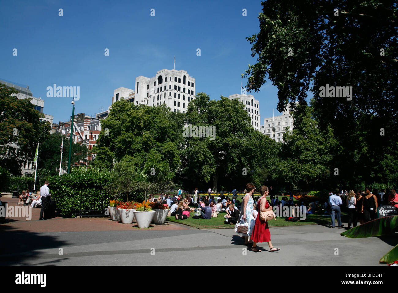 Victoria Embankment Gardens, Charing Cross, London, UK Stockfoto