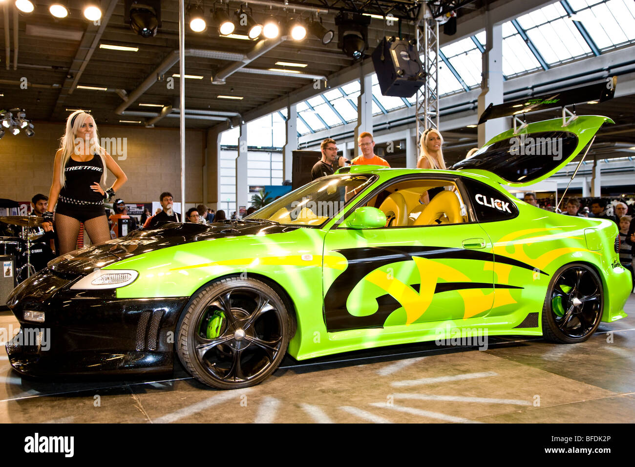 Custom Styling Auto auf der Bühne am skandinavischen Custom Show in Bella Centret Kopenhagen Stockfoto