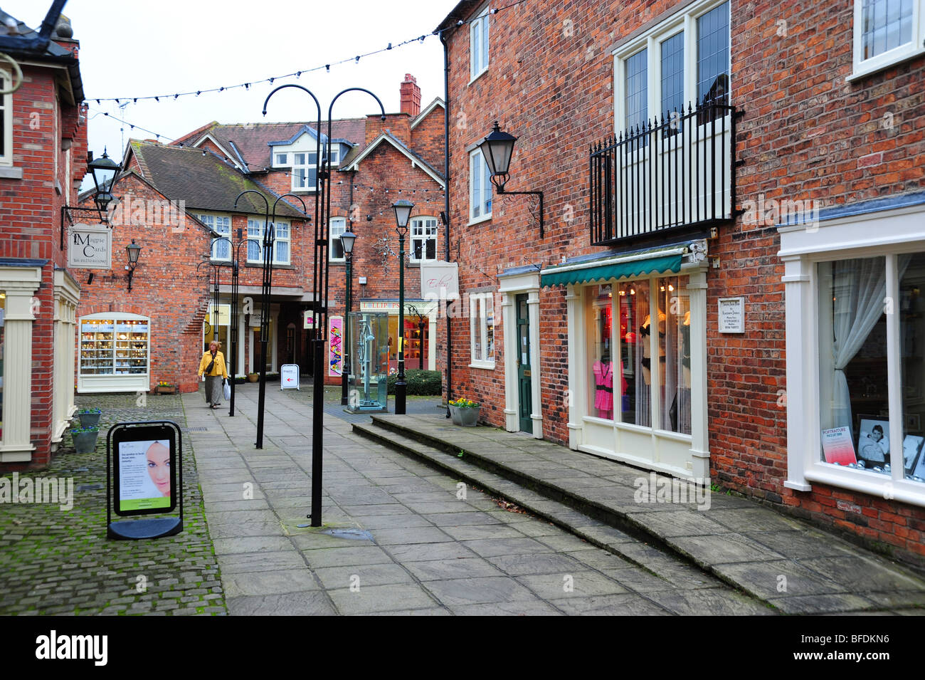 Shopping-District in Nantwich Cheshire Stockfoto