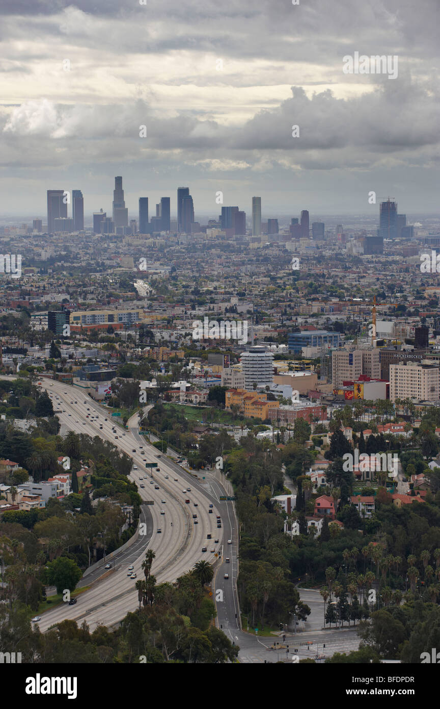 Hollywood Wolkenkratzer Kalifornien USA Stockfoto