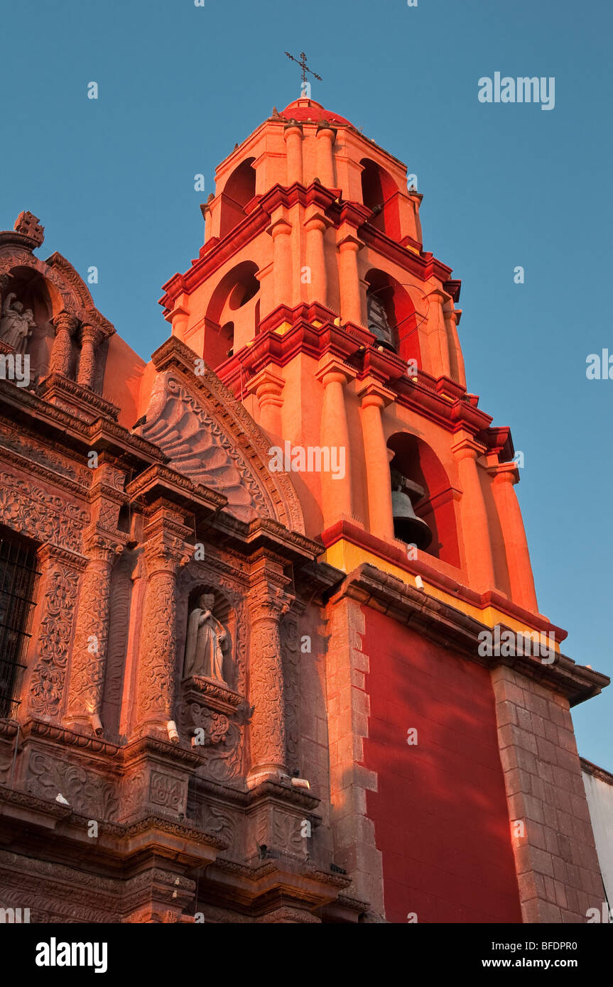 Die Kirche von El Oratorio de San Felipe Neri, San Miguel de Allende, Mexiko. Stockfoto
