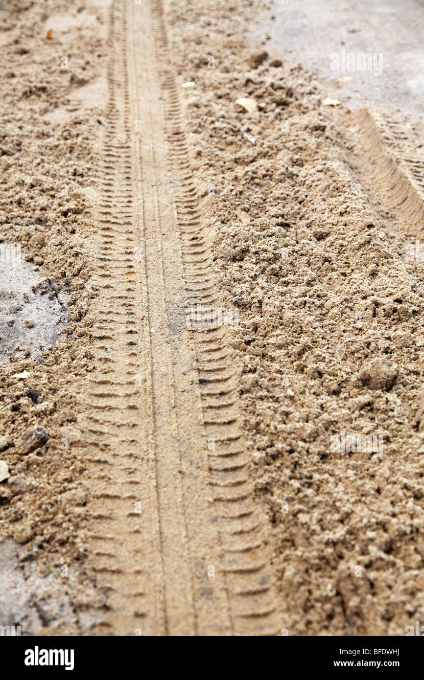 Ablaufverfolgung auf sand Stockfoto