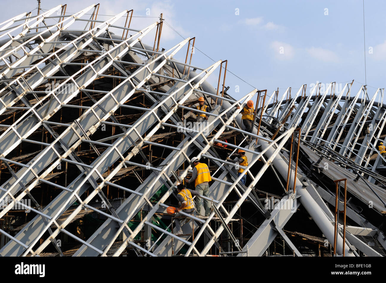 Baustelle der Vereinigten Arabischen Emirate Pavillon der Expo 2010 in Shanghai, China.15-Oct-2009 Stockfoto