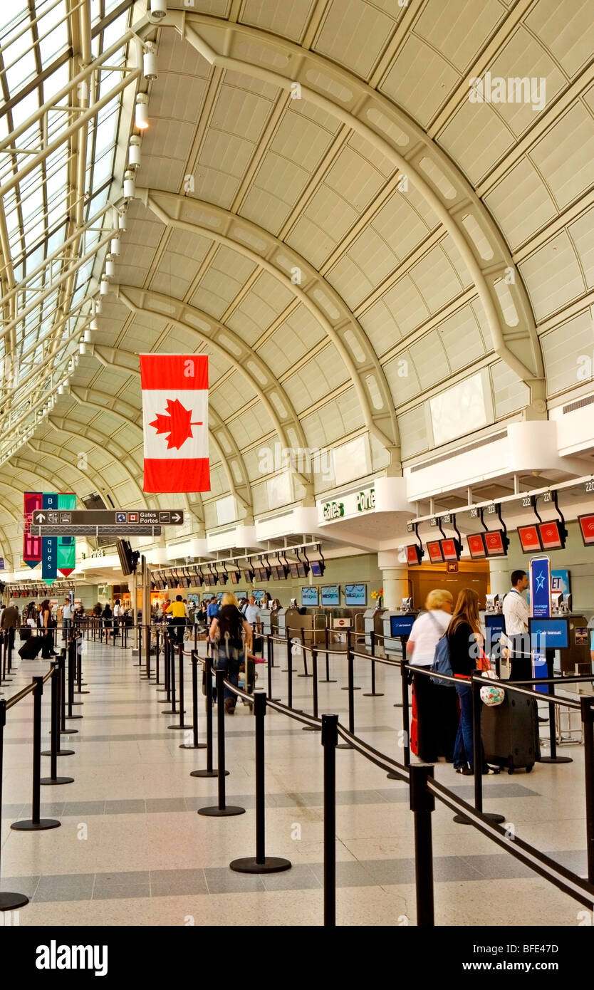 Pearson International Airport, Terminal 3, Toronto, Ontario, Kanada Stockfoto