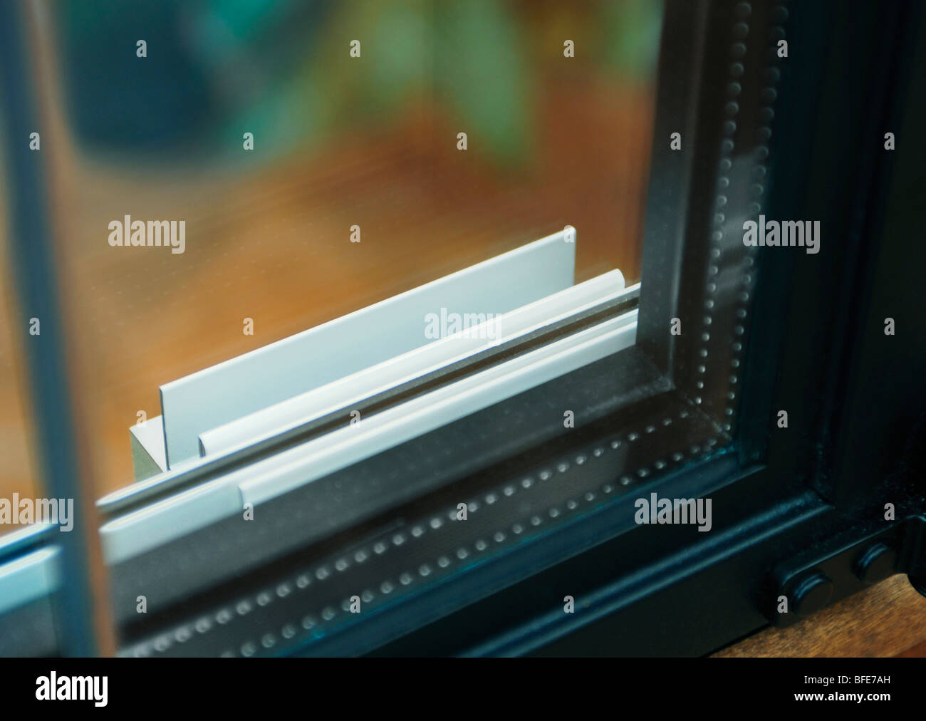 Sekundäre Fenster Verglasung isoliert, Wärme- und Geräuschentwicklung Stockfoto