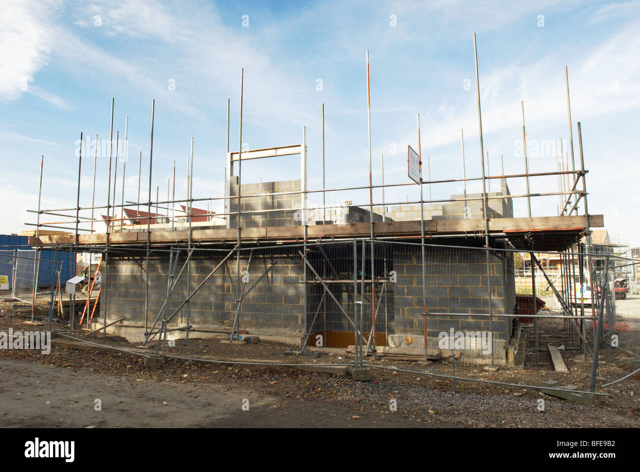 Haus im Bau auf die Entwicklung von Newhall, Harlow, Essex, UK Stockfoto