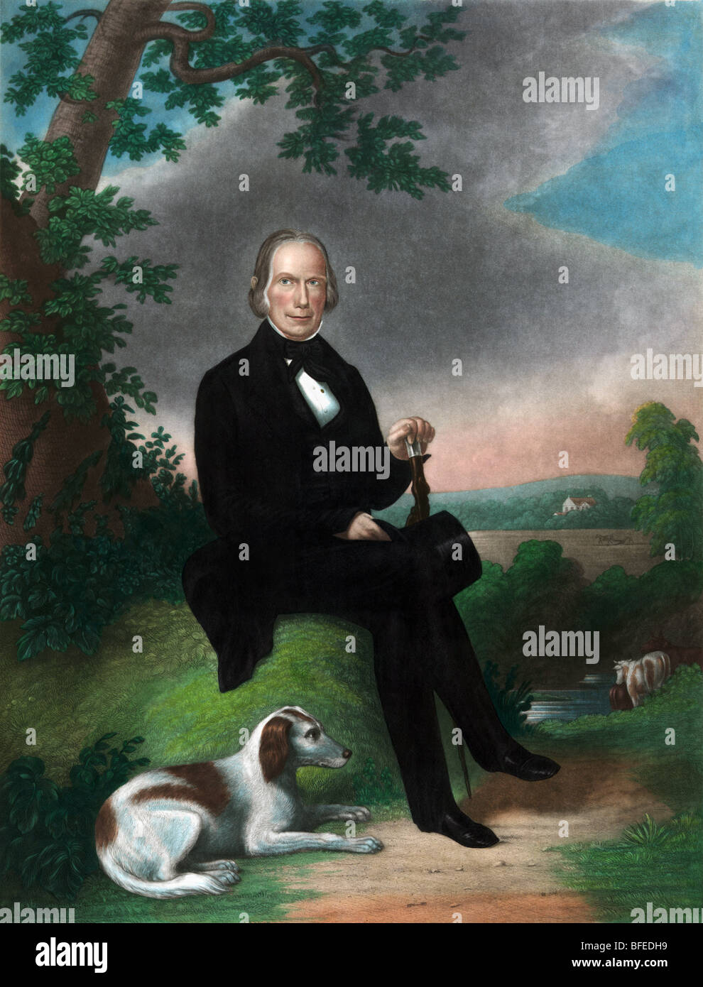 Porträt des US-Staatsmann + Redner Henry Clay (1777-1852) - oft als einer der größten Senatoren in der amerikanischen Geschichte angesehen. Stockfoto