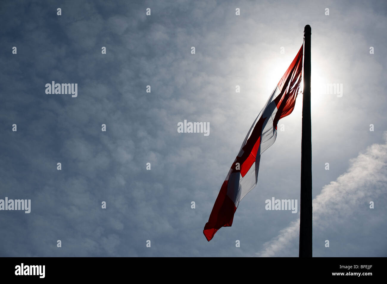 kanadische Flagge während des Sommers Stockfoto