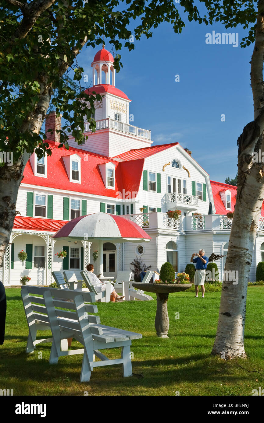 Historisches Hotel Tadoussac, Tadoussac, Manicouagan, Quebec, Kanada Stockfoto