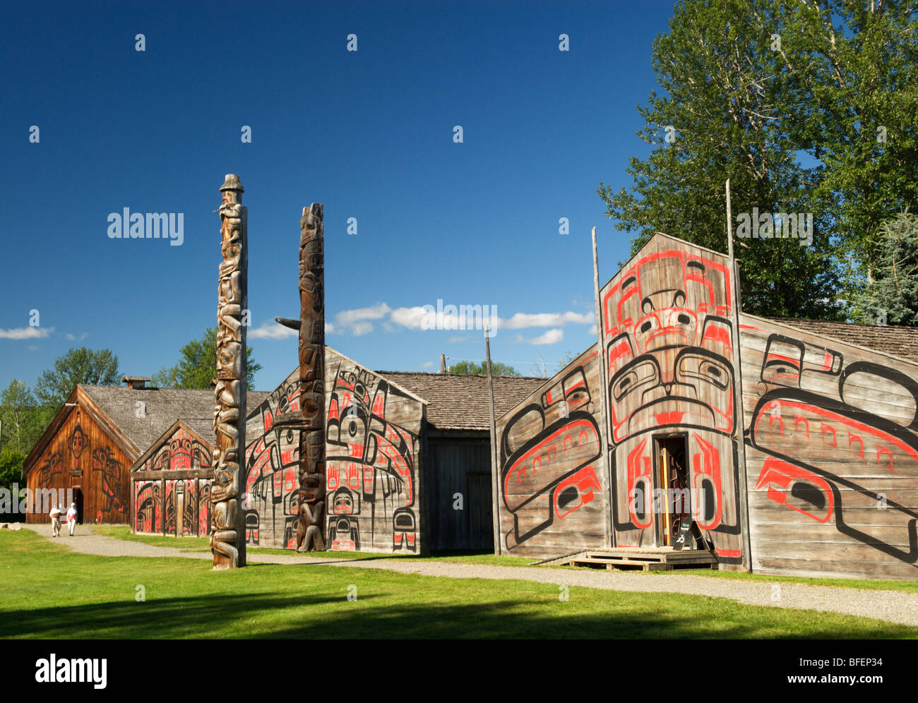 KSAN historisches Dorf und Museum, Hazelton, British Columbia, Kanada Stockfoto