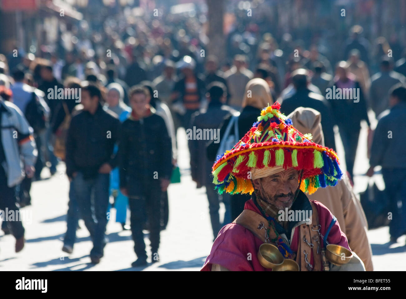 Guerrab oder Wasserträger in Marrakesch Marokko Stockfoto