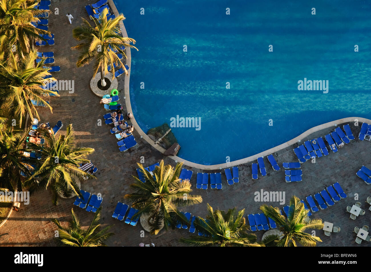 Schwimmbad im El Cid Resort El Moro Tower; Mazatlan, Sinaloa, Mexiko. Stockfoto