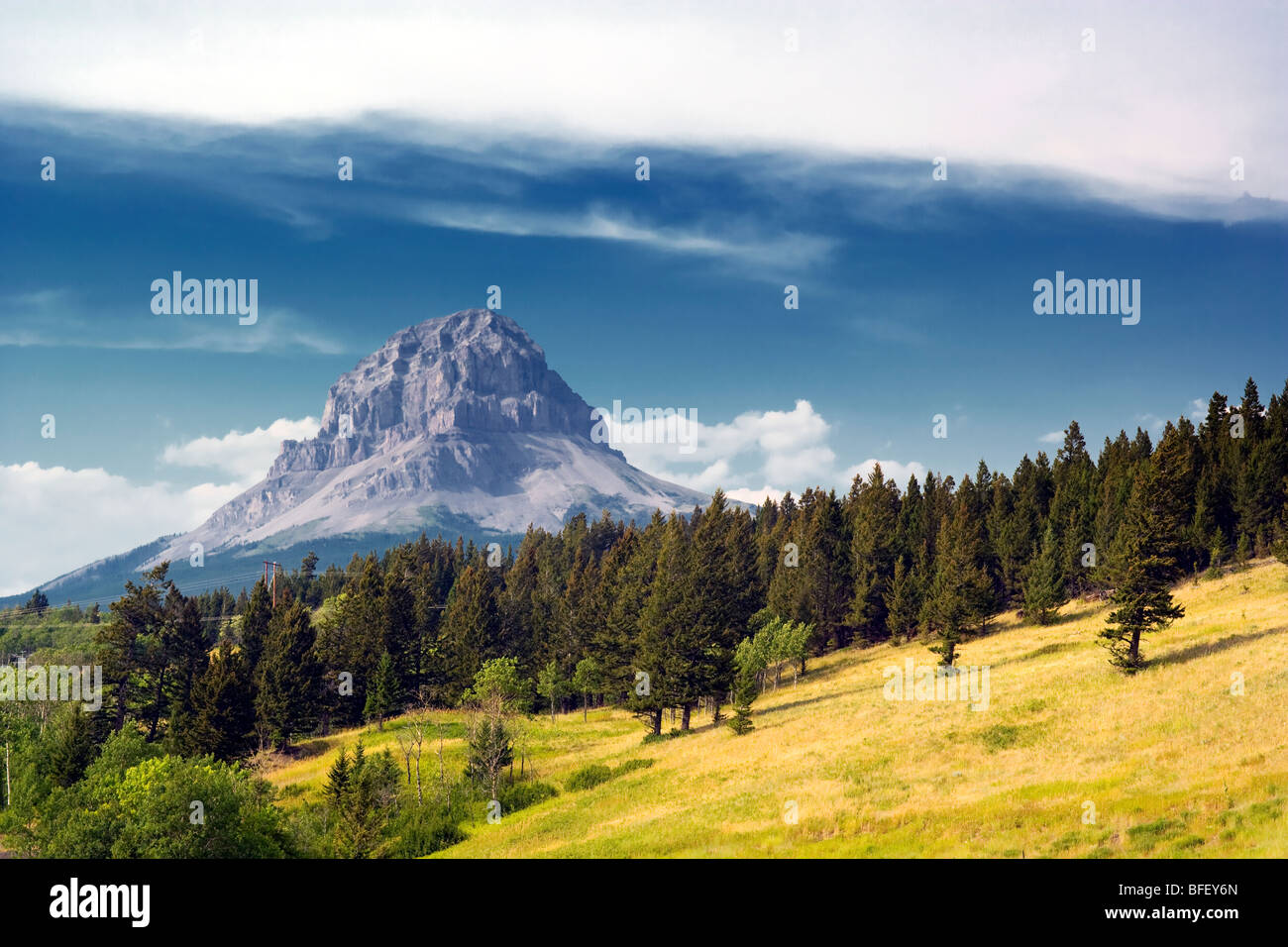 Crowsnest Berg, Alberta, Kanada, Rocky Mountains, Stockfoto
