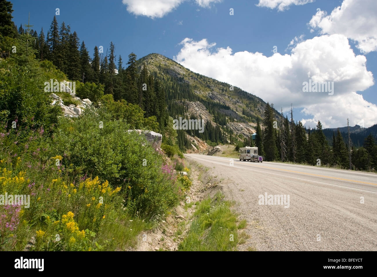 RV Reisen Kootenay Pass, British Columbia, Kanada, Tourismus, tourist Stockfoto