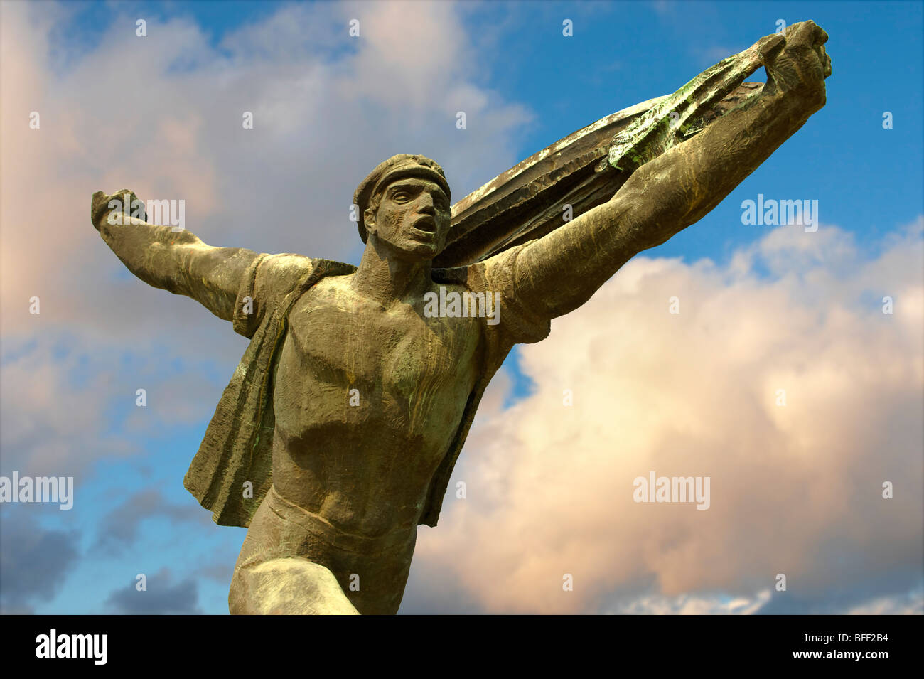 Republik der Räte Denkmal - Memento-Skulpturen-Park (Szobaopark)-Budapest, Ungarn Stockfoto