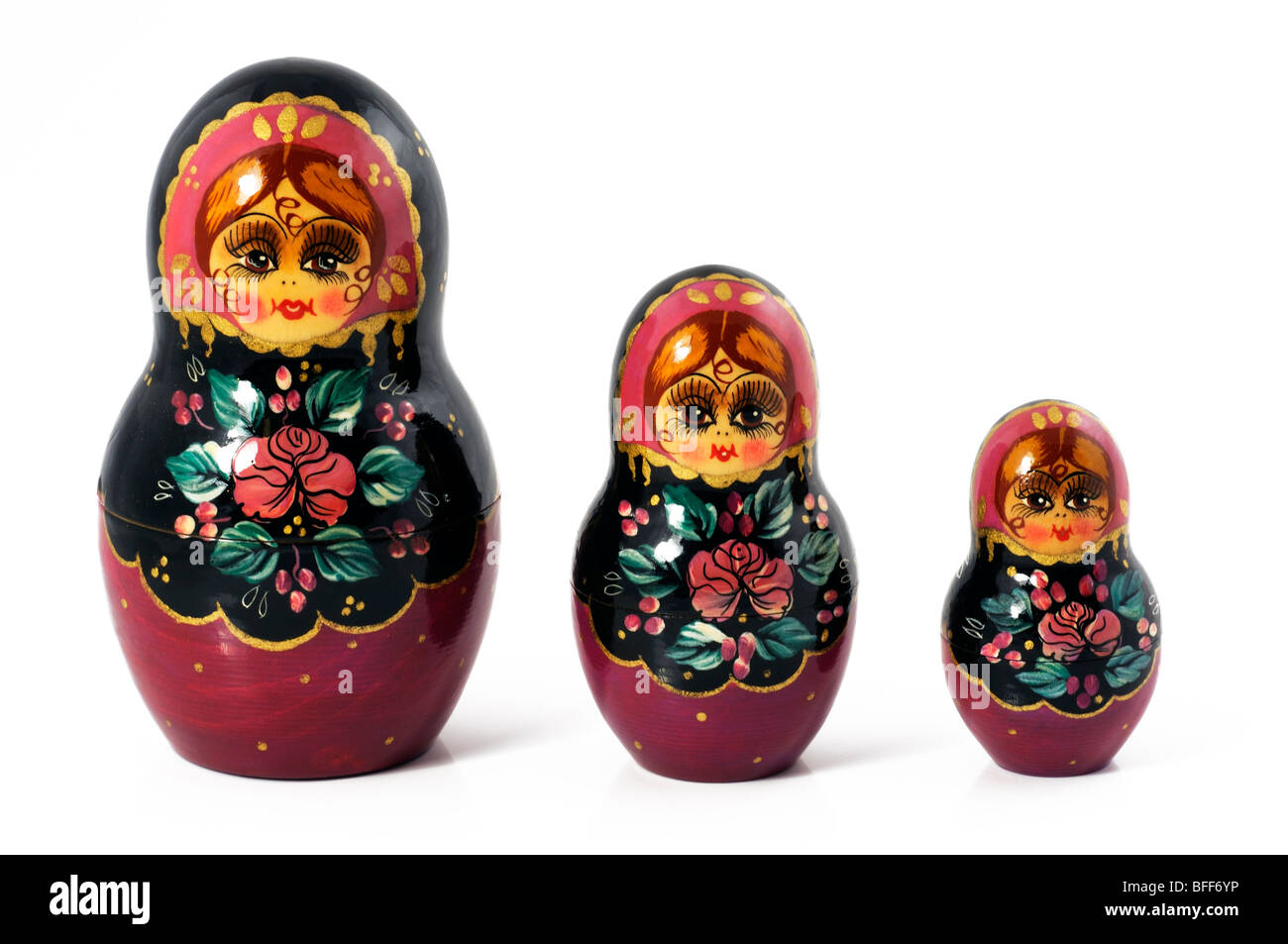 Matrioshkas - russische Puppen Stockfoto