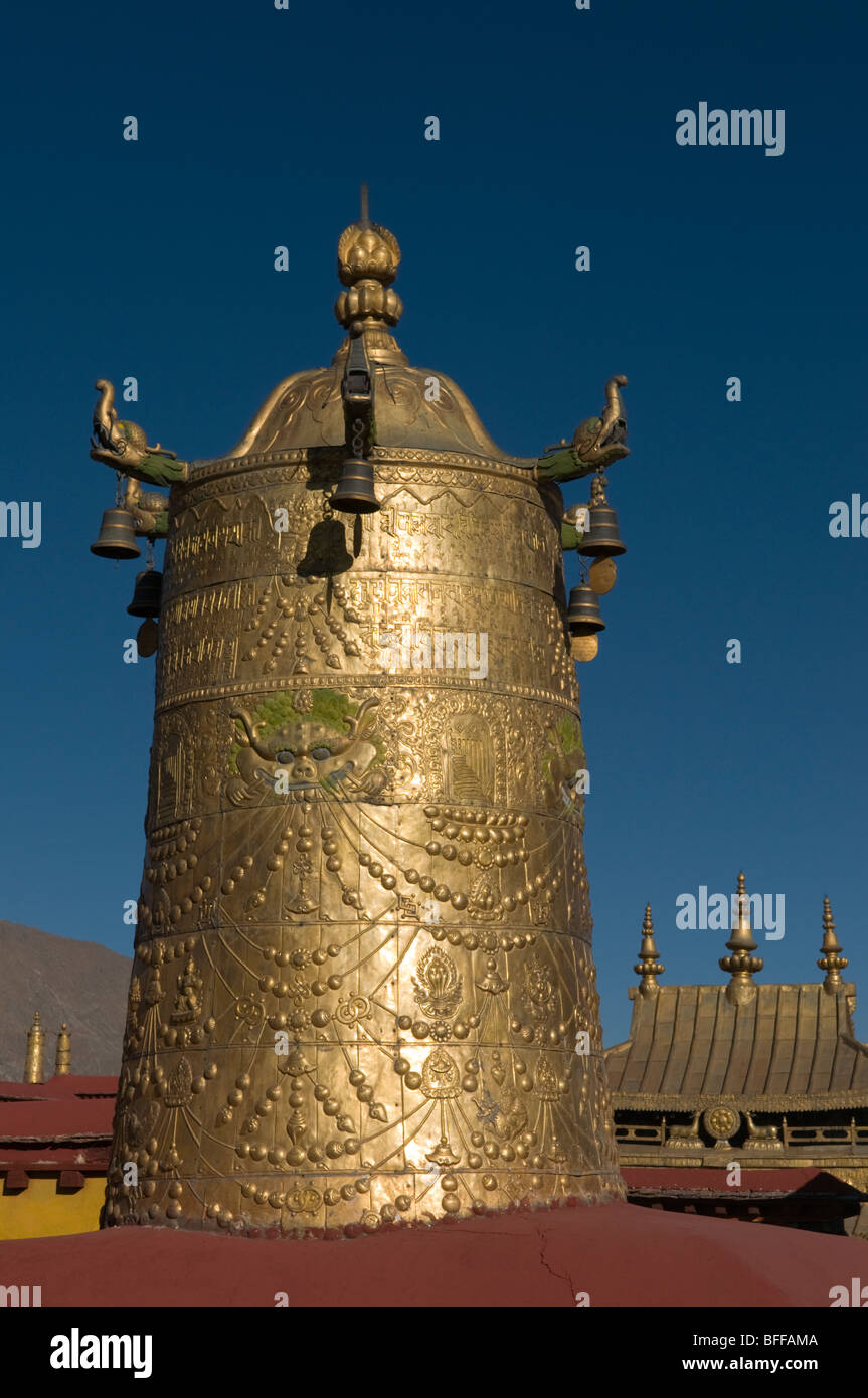Detail der Jokhang Tempel, Lhasa, Tibet Stockfoto