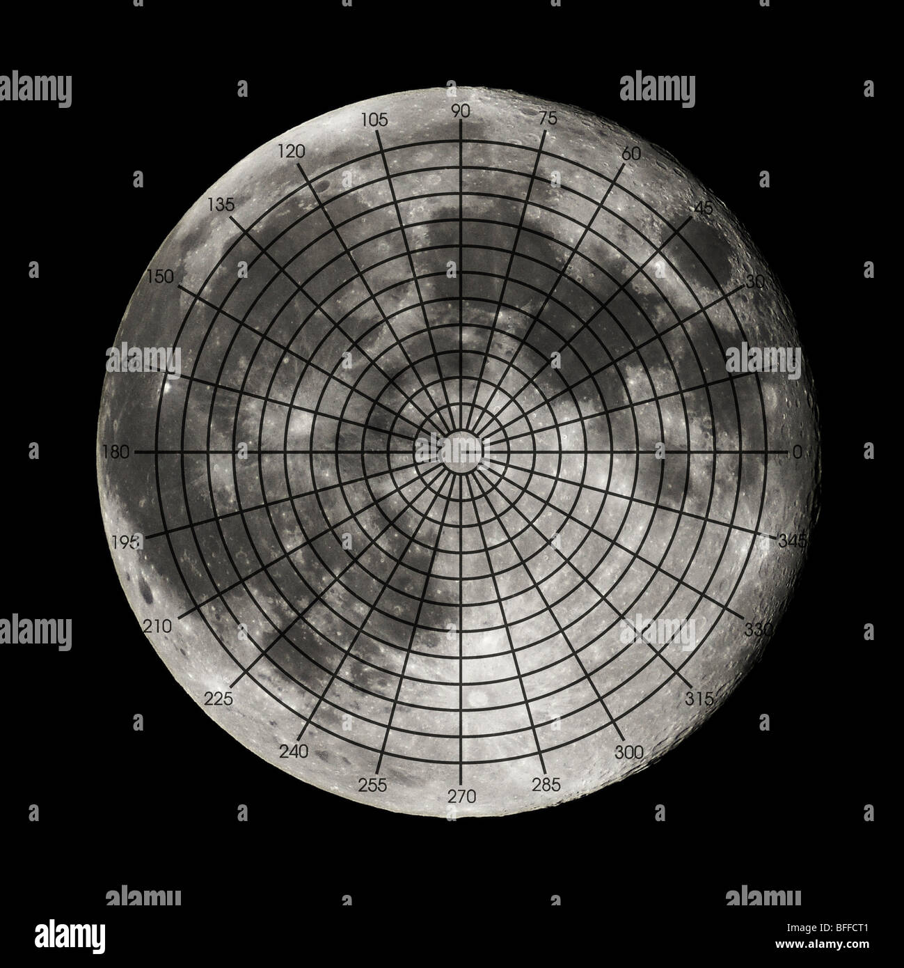 dargestellte Bild des Mondes Stockfoto