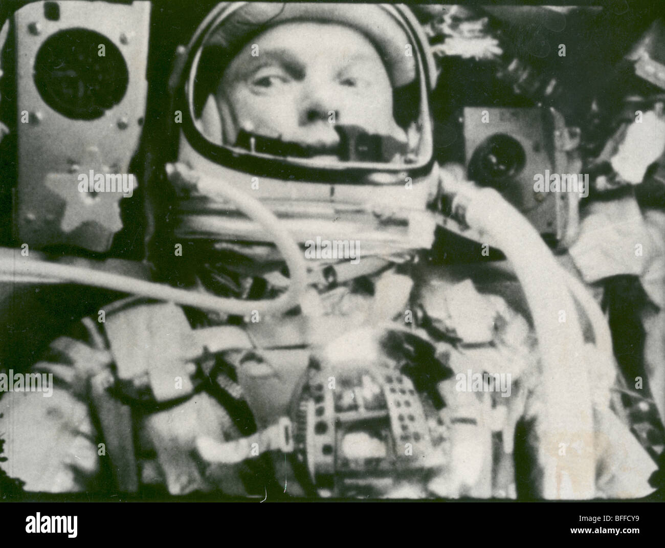NASA Astronaut John Glenn in der frühen Raumfahrt Stockfoto
