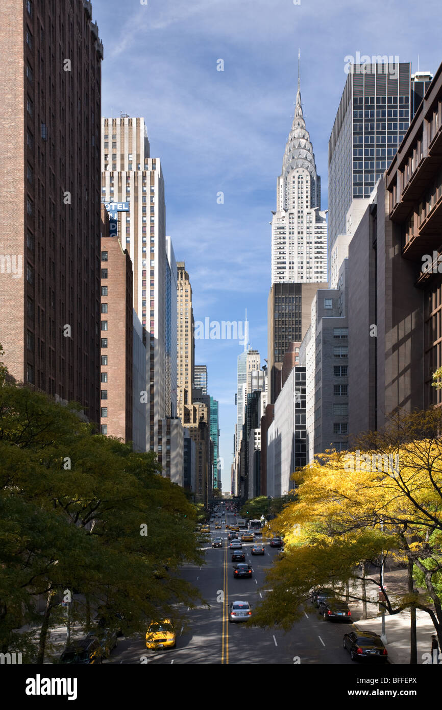 42nd Street from Turtle Bay section of New York City Stockfoto