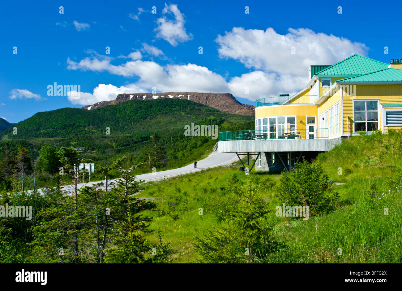 Gros Morne Nat Park Visitor Center am Hwy. 431 Stockfoto