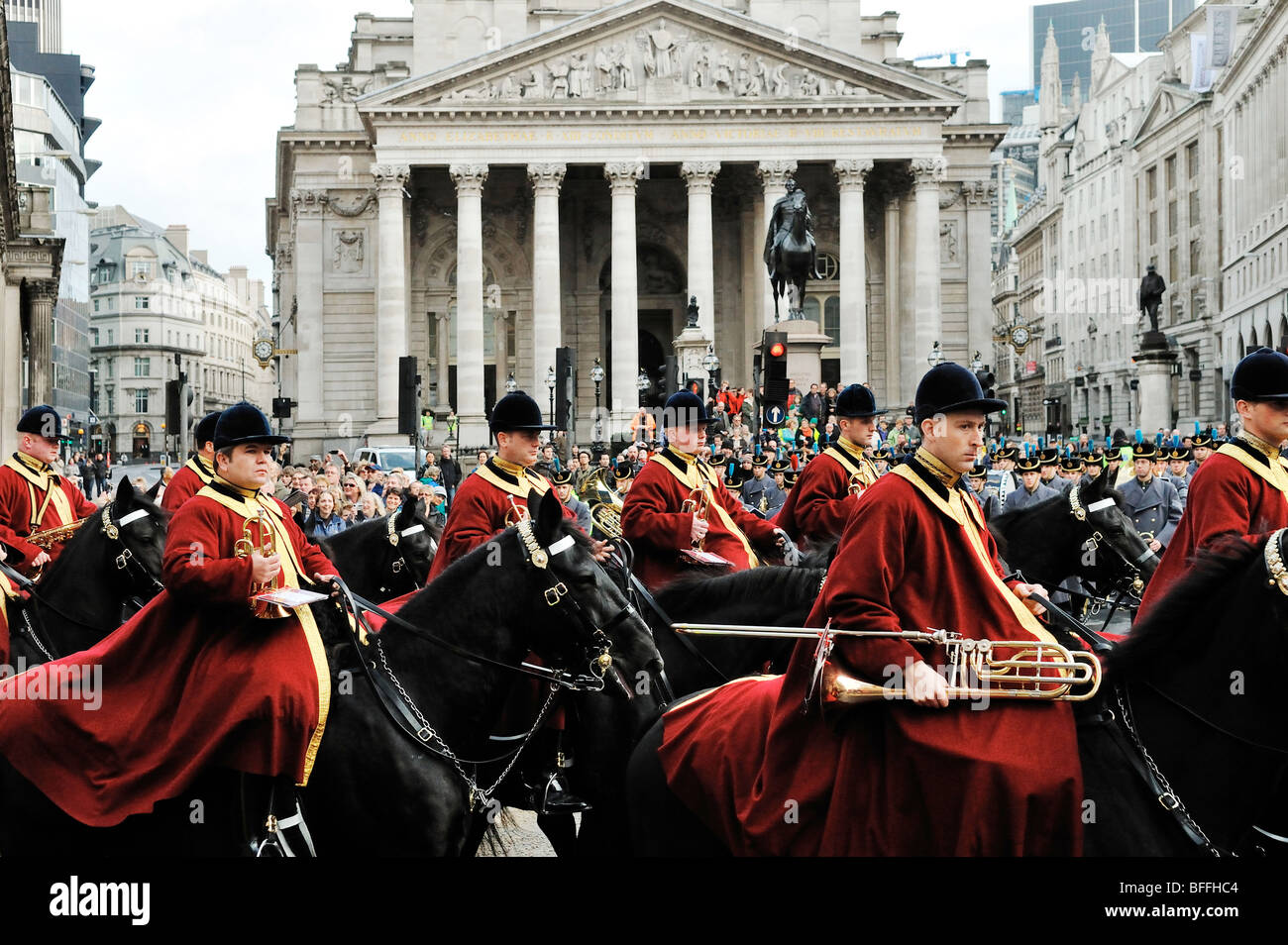 Der Lord Mayor Show 2009 Parade durch die City of London bei der Bank Stockfoto