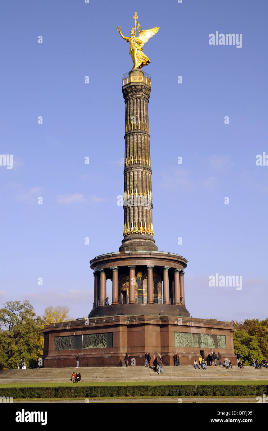 Berliner Siegessäule, zum Gedenken an den preußischen Sieg in der Dänisch-preußischen Krieg, Berlin, Deutschland. Stockfoto