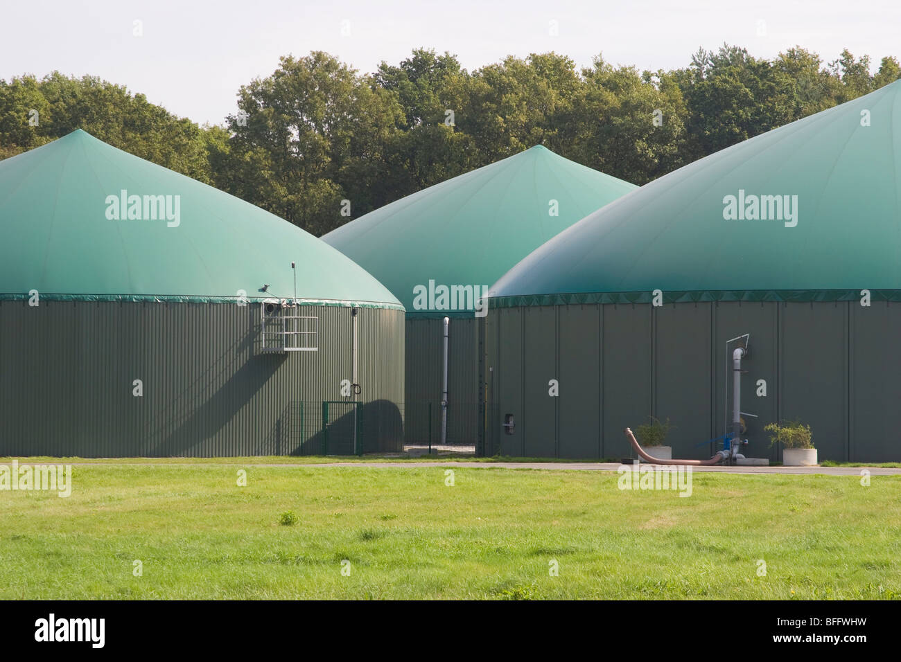 Biogasanlage Installation in der Nähe von Bremerhaven Norddeutschland Stockfoto