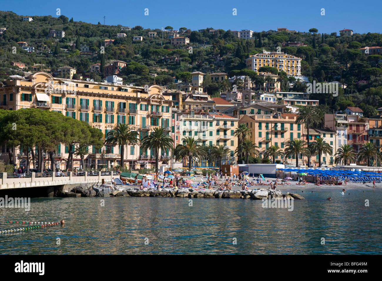 Uferpromenade von Santa Margherita Ligure, Italien Stockfoto