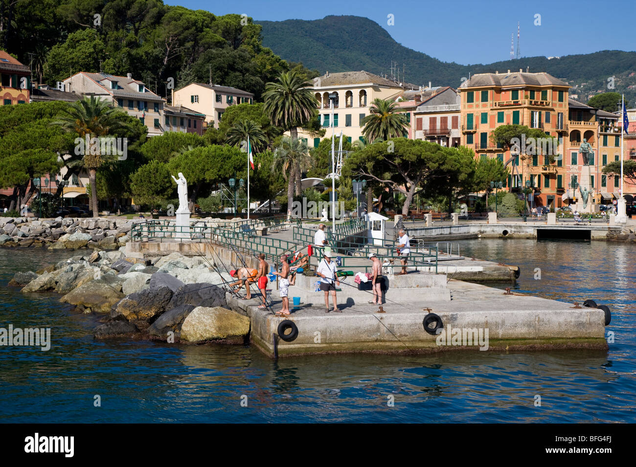 Uferpromenade von Santa Margherita Ligure, Italien Stockfoto