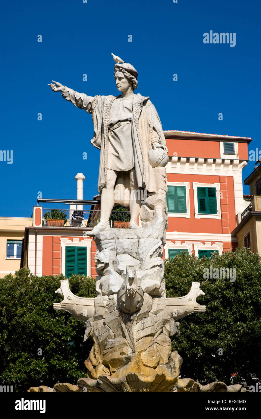 Statue von Christopher Columbus, Santa Margherita Ligure, Italien