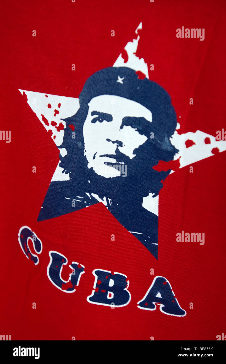 Souvenir-t-Shirts mit Che Guevara Bild zu verkaufen in Kuba Stockfoto