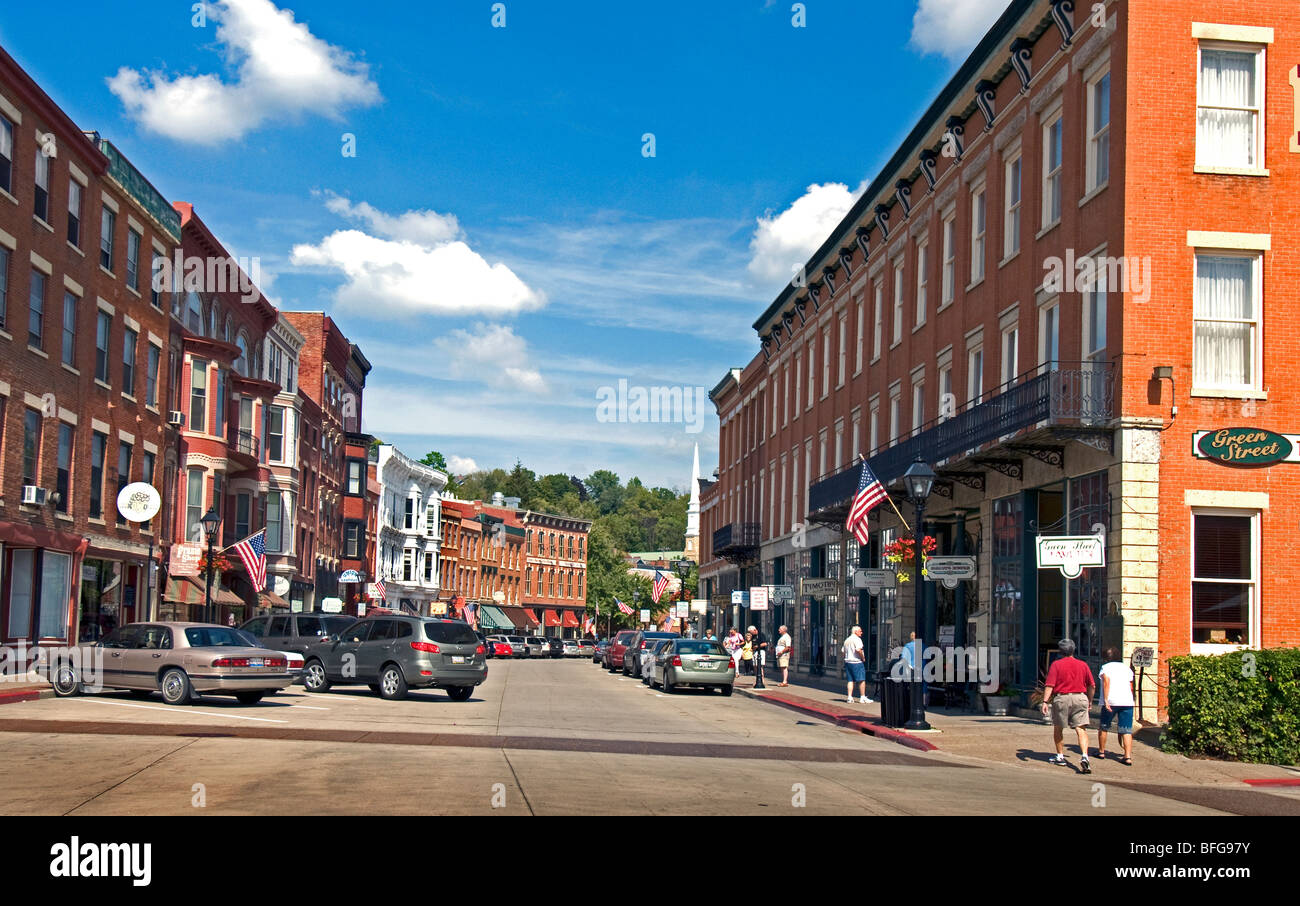 Historic DeSoto House Hotel in der Innenstadt von Galena, Illinois Stockfoto