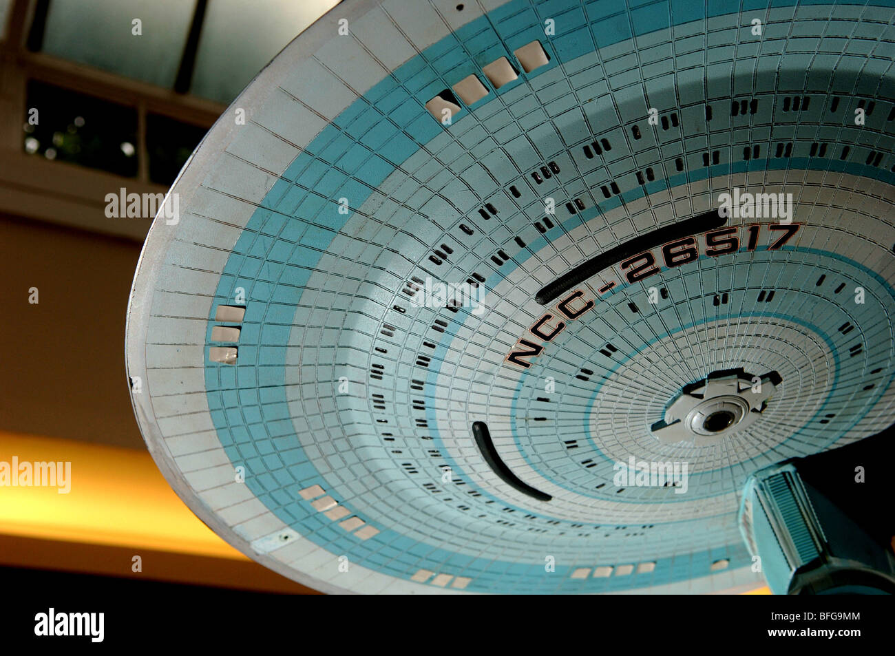 Ein Modell eines Raumschiffs, wie in der US-Science Fiction-Serie Star Trek: The Next Generation. Stockfoto