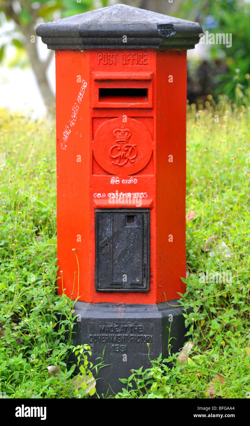 Koloniale Briefkasten, Galle, Sri Lanka Stockfoto