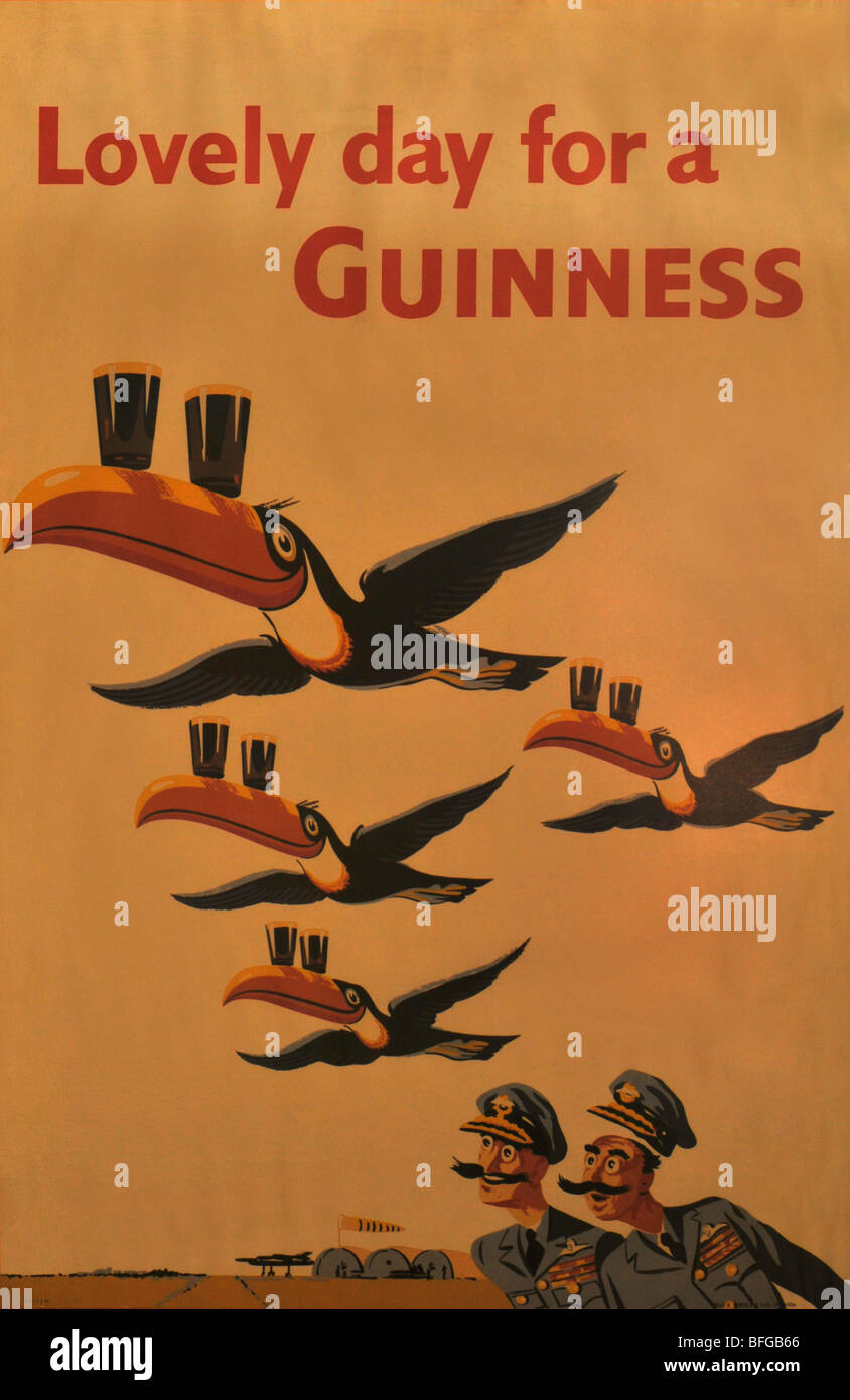 Alten Guinness poster Stockfoto